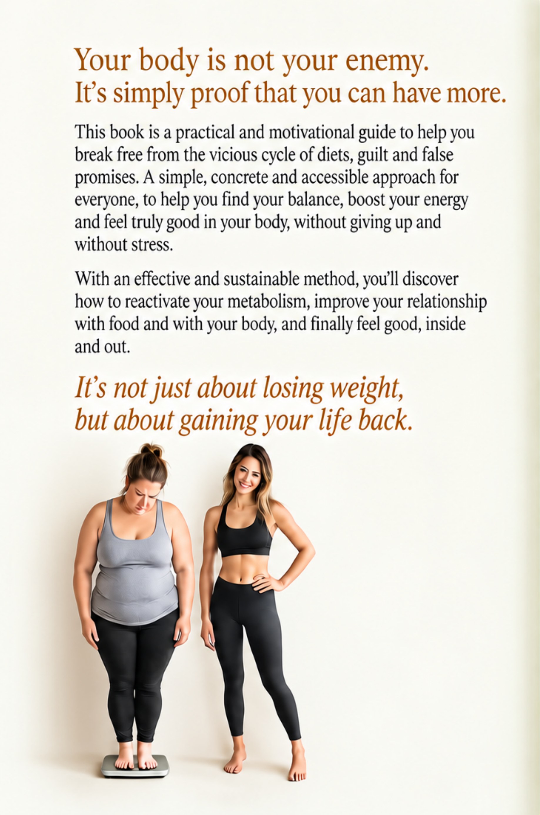 No More Diets — original back cover